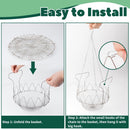 Hanging Chicken Treat Feeder, Fordable Chicken Vegetable Hanging Feeder for coop, Sturdy Chicken Treat Dispenser with Hanging Chain Chicken Accessories