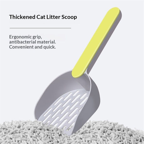 2 pack Easy to Clean Sifting Litter Scoop Shovel,Cat Litter Cat Poop Tool High-Grade ABS Plastic Cat Litter Scoop is Durable (Green)