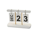 Perpetual Daily Flip Calendar for Desk Reusable Office Desktop Decor Home Accessories Photography Props (White)