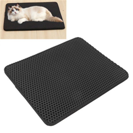 3 pack Cat Litter Mat in Black: Small Cat Mat for Cat Litter Box 11.8*11.8in – Cat Litter Tray Mat – Cat Litter Tray Mats Indoor – Cat Accessories