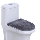 Toilet Lid Cover – velvet, dark gray, Soft & Absorbent, Non-Slip, Machine Washable Bathroom Lid Cover Mat