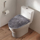 Toilet Lid Cover – velvet, dark gray, Soft & Absorbent, Non-Slip, Machine Washable Bathroom Lid Cover Mat