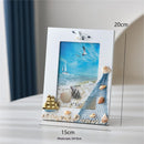 2 pack Desktop Wooden Photo Frame Picture Frames DIY, in Mediterranean For Nautical Beach Themed Home Coffee Shop Decoration(4x6 Inch)