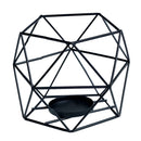 Candle Holder Tealight Holders - 2 Pcs Black Candle Holders for Tea Light & Pillar Candles， Geometric Table Decor for Wedding Party Centerpieces Birthday Gifts