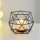 Candle Holder Tealight Holders - 2 Pcs Black Candle Holders for Tea Light & Pillar Candles， Geometric Table Decor for Wedding Party Centerpieces Birthday Gifts