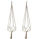 4 pack Hemp Rope Plant Hanger Hanging Planter 47.2 Inch for Plant Pot, Without Pot and Plant (Light Brown-Hemp)