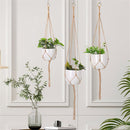 4 pack Hemp Rope Plant Hanger Hanging Planter 47.2 Inch for Plant Pot, Without Pot and Plant (Light Brown-Hemp)