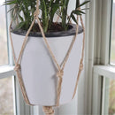 4 pack Hemp Rope Plant Hanger Hanging Planter 47.2 Inch for Plant Pot, Without Pot and Plant (Light Brown-Hemp)