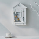 Nautical Style Key Cabinet, Mediterranean Wall Mounted Key Cabinet Wooden Keys Organizer for Office Home Bookstore Dining Room