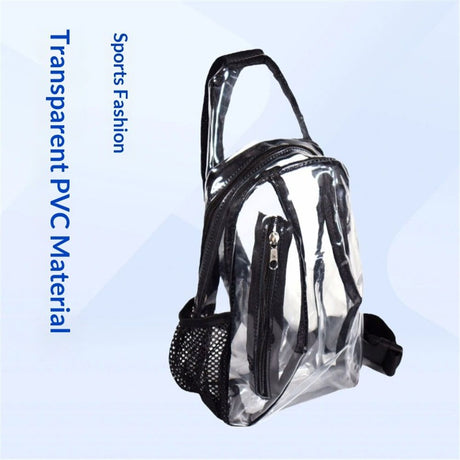 Clear Sling Bag, Stadium Approved Clear Bag, Transparent Chest Daypack for Hiking, Stadium or Concerts（only bag）