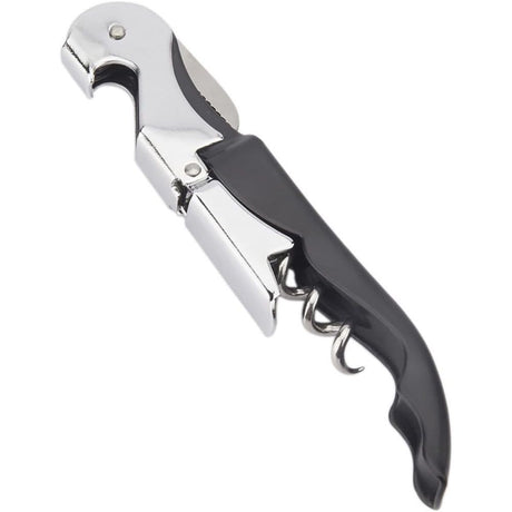2 pack Double Hinged Waiter's Corkscrew Wine Opener, Stainless Steel Wine Bottle Opener with Built In Foil Cutter, Home Bar Tools, Bar Cart Accessories, Wedding Gifts（black）