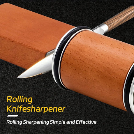 Knife Sharpener Tool - Rolling Knife Sharpener Kit with Diamond discs Angles 15° & 20°, Razor sharp Edges, Multipurpose Rolling Sharpener for Kitchen Knives, Chef's Knive