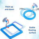2 set Turtle Feeding Ring with Suction Cup and Nitrifying Balls Fish Food Holder Aquatic Toys for Turtles Tortoise Goldfish Guppy Koi Puffer Turtle Tank Accessories (Square & Circle)