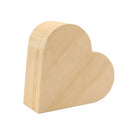 2 pack Heart-Shaped Unfinished Wooden Box Natural Pine Wood DIY Craft Wooden Boxes with Lid for Storage Crafts