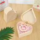 2 pack Heart-Shaped Unfinished Wooden Box Natural Pine Wood DIY Craft Wooden Boxes with Lid for Storage Crafts