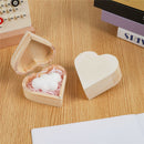 2 pack Heart-Shaped Unfinished Wooden Box Natural Pine Wood DIY Craft Wooden Boxes with Lid for Storage Crafts