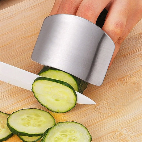 3 pack Stainless Steel Finger Guard for Slicing - Cutting Protector to Avoid Accidents when Chopping and Kitchen Safe Chop Cut Tool