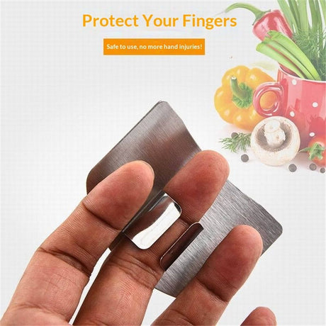 3 pack Stainless Steel Finger Guard for Slicing - Cutting Protector to Avoid Accidents when Chopping and Kitchen Safe Chop Cut Tool