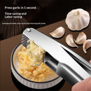 Garlic Press Stainless Steel, Premium Garlic Mincer - No Need to Peel Garlic Crusher, Ginger Masher & Presser Large Trough Ergonomic Handle, Easy Squeeze，Dishwasher Safe