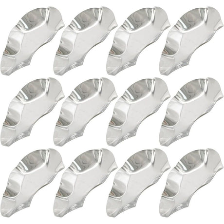 12pcs Stainless Steel Oyster Shells Oyster, Grilling Shells for Cooking Oysters Shrimp Scallops Clams