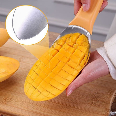 2 pack Mango Slicer Cutting Tool, Mango and Kiwi Splitter Divider Cuber Corer Remover,Watermelon Cutter Tool,Kitchen Tools for Making Fruit Salad