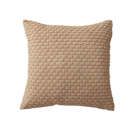 Textile Throw Pillow Covers Soft Corduroy Decorative Set of 2 Boho Striped Pillow Covers Pillowcases Farmhouse Home Decor for Couch Bed Sofa Living Room 18x18 Inch（pillowcase only）