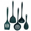 5 pack Silicone Kitchen Cooking Utensils Set: Heat Resistant Long Kitchen Gadgets, Stick Rubber Cook Accessories For Food Prep, Frying, Serving, Basting