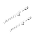 2 pack Stainless Steel Self-Standing Tongs, Kitchen Tweezers for Grilling, Serving, and Plating, Heat-Resistant Ergonomic Design with Non-Slip Handle, Durable, Rust-Resistant
