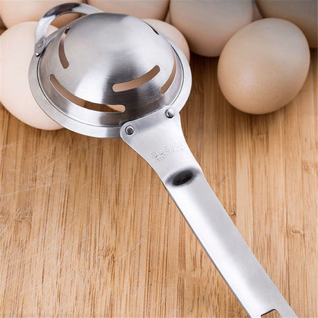2 pack Stainless Steel Egg Yolk White Separator for Raw Eggs,6-Hole Design, Quick Egg Yolk & White Separation, Kitchen Tool for Cooking & Baking