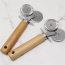 2 pack Pastry Wheel Crimper and Cutter, Stainless Steel, Pasta Cutter Wheel,Dual-Head Baking Tool for Home and Kitchen Use,Ravioli Cutter