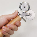 2 pack Pastry Wheel Crimper and Cutter, Stainless Steel, Pasta Cutter Wheel,Dual-Head Baking Tool for Home and Kitchen Use,Ravioli Cutter