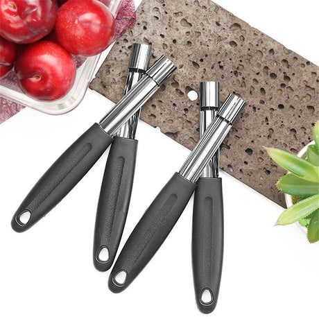 Premium Apple Corer Tool 4 Pack – Kitchen Stainless Steel Apple Core Remover, Fruit Corer for Pears, Cucumbers, Cupcakes & More – Dishwasher Safe
