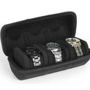 Watch case for travel and storage, hard 3 slots Watch Roll Organizer for Men and Women（does not include a watch）