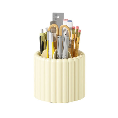 360 Rotating Makeup Brush Holder 7 Slots Make Up Brush Organizer Removable Spinning Cosmetic Brushes Storage Pen Holder for Vanity, Dresser, Desk（only the box）