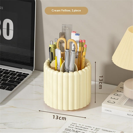 360 Rotating Makeup Brush Holder 7 Slots Make Up Brush Organizer Removable Spinning Cosmetic Brushes Storage Pen Holder for Vanity, Dresser, Desk（only the box）