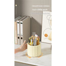 360 Rotating Makeup Brush Holder 7 Slots Make Up Brush Organizer Removable Spinning Cosmetic Brushes Storage Pen Holder for Vanity, Dresser, Desk（only the box）