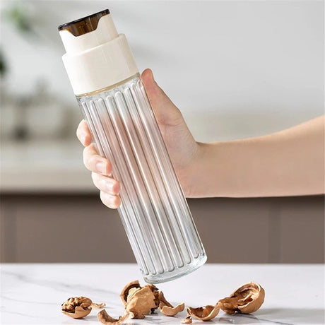 Precision Pour Glass Oil Dispenser , Drip-free Spout, Vinegar Dispenser Bottle for Kitchen, Borosilicate Glass Olive Oil Bottle for Cooking（Only bottles）