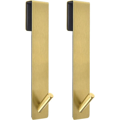 2 pack Extended Shower Door Hooks (6.89 -Inch), Over Door Hooks for Bathroom Frameless Glass Shower Door, Towel Hooks, Gold