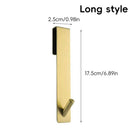 2 pack Extended Shower Door Hooks (6.89 -Inch), Over Door Hooks for Bathroom Frameless Glass Shower Door, Towel Hooks, Gold