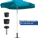 12 Pcs Umbrella Base Stand Replacement Parts,Patio Umbrella Base Replacement Parts Outdoor Umbrella Hole Ring Plug Cover with Thread Screw Replacement Hand Knob for Backyard Patio Table Decks,Black