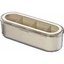 Clear Seasoning Box with 4 Compartments - Spice Organizer with Lids and Spoons - Condiment Container Set for Salt, Sugar, Pepper, and More - Countertop Spice Storage