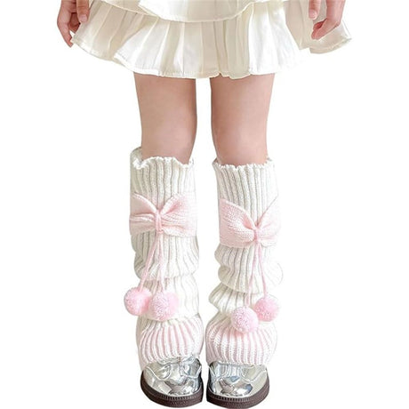 Long Leg Warmers for Women acrylic Cable Knit Thigh High Leg Warmers Loose Socks, for Dance Practice Yoga Sports