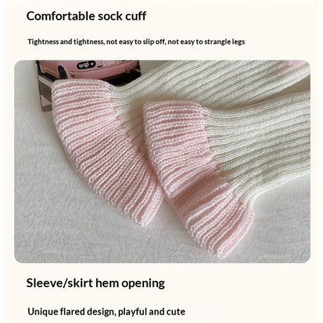 Long Leg Warmers for Women acrylic Cable Knit Thigh High Leg Warmers Loose Socks, for Dance Practice Yoga Sports