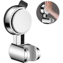 2 pack Shower Head Holder - Strong Suction Cup No Drilling Showerhead Bracket Waterproof Handheld Shower Holder, Adjustable Wand Holder for RV, Kids, Bathroom (Silver)