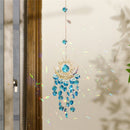 Sun Rainbow Maker for Garden Suncatchers Prisms Boho Wind Chimes, Chandelier Aurora Rainbow Glass Prisms Ornament,Window Hanging Pendant (Blue)