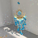 Sun Rainbow Maker for Garden Suncatchers Prisms Boho Wind Chimes, Chandelier Aurora Rainbow Glass Prisms Ornament,Window Hanging Pendant (Blue)