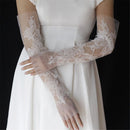 Women's Lace Fingerless Gloves Bridal Elbow Length Long Gloves Opera Evening Wedding Tea Party Prom Cosplay