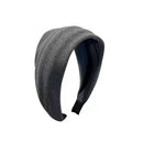 2 pack Headbands for Women Extra Wide Cloth Fabric Headband Fashion Non Slip Elastic Head Bands for Girls Hair Accessories (Gray)