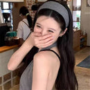 2 pack Headbands for Women Extra Wide Cloth Fabric Headband Fashion Non Slip Elastic Head Bands for Girls Hair Accessories (Gray)