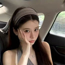 2 pack Headbands for Women Extra Wide Cloth Fabric Headband Fashion Non Slip Elastic Head Bands for Girls Hair Accessories (Gray)